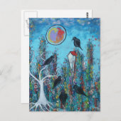 葉書にカラスを入れる ポストカード (正面/裏面)