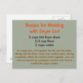 葉書に彫刻するドライヤーリント用レシピ ポストカード (正面/裏面)