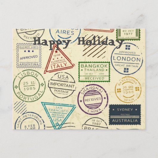 葉書の休日の切手 シーズンポストカード (正面)