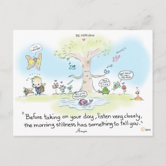 葉書の朝の静止 ポストカード (正面)