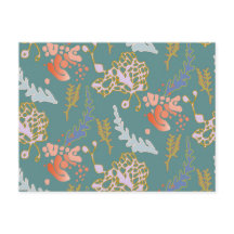 葉書グリーン抽象芸術かわいい明カラフルるい