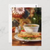 葉書スープ及びサンドイッチランチ ポストカード (正面/裏面)