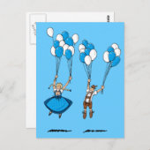 葉書バルーンBEERフェスティバルカップル ポストカード (正面/裏面)