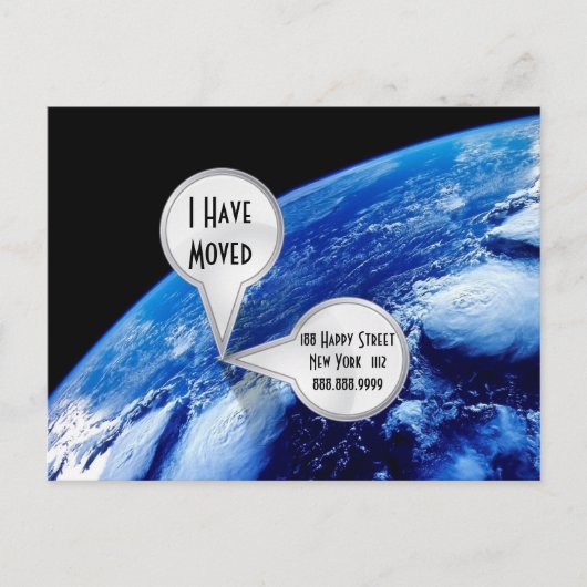 葉書パーソナライズされたを引越した 案内ポストカード (正面)