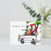 葉書ビーチ恋しく思おもしろいお前いっぱい！ ポストカード (スタンド正面)