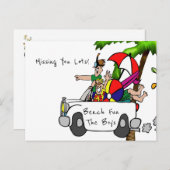 葉書ビーチ恋しく思おもしろいお前いっぱい！ ポストカード (正面/裏面)