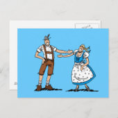 葉書ビールフェスティバルカップル愛 ポストカード (正面/裏面)