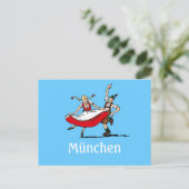 葉書ビールフェスティバルミュンヘン踊りカップル ポストカード (スタンド正面)