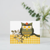 葉書フクロウの木 ポストカード (スタンド正面)