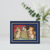 葉書ヴィンテージ歌猫 ポストカード (スタンド正面)