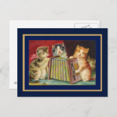 葉書ヴィンテージ歌猫 ポストカード (正面/裏面)