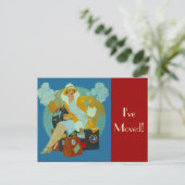 葉書ヴィンテージ荷物を移動した荷物パック 案内ポストカード (スタンド正面)