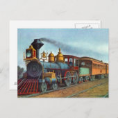 葉書ヴィンテージ鉄道軌道機関車 ポストカード (正面/裏面)