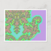 葉書付きユリ縁ど花 ポストカード (正面)