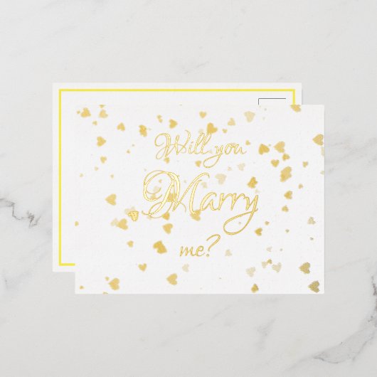 葉書招待状 箔招待状ポストカード (正面/裏面)