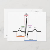 葉書洞調律心電図 ポストカード (正面/裏面)