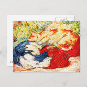 葉書：ネコ2匹 ポストカード (正面/裏面)