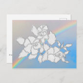 葉書 – ハイビスカスの花を色に シーズンポストカード (正面/裏面)