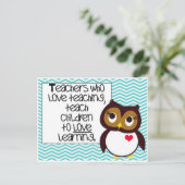 葉書 – 先生とフクロウ ポストカード (スタンド正面)