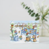 葉書「冬の庭」 ポストカード (スタンド正面)