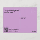 葉書 – 夏の花のハート形の木 ポストカード (裏面)