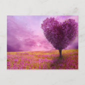 葉書 – 夏の花のハート形の木 ポストカード (正面)