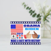 葉書:小浜/バイデン氏 – 国旗 – 日付/履歴 ポストカード (スタンド正面)