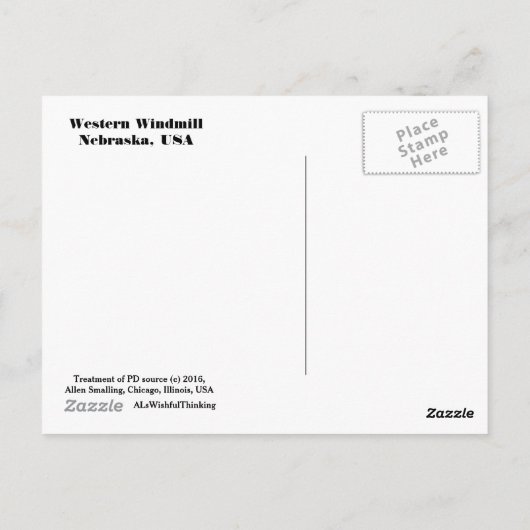 葉書 – 洋風車（昼） ポストカード (裏面)