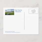 葉書、湖/ビルロウ雲/岩/桟橋/ドア数 ポストカード (裏面)