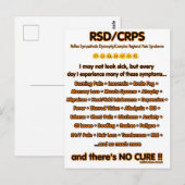葉書…私は病気に見えないかもしれない…RSD/CRPS ポストカード (正面/裏面)