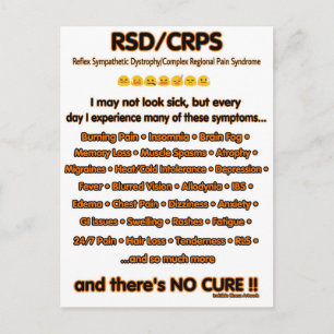 葉書…私は病気に見えないかもしれない…RSD/CRPS ポストカード