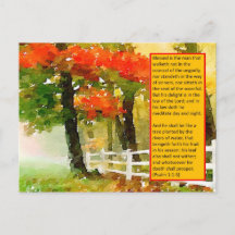 葉書 – 詩篇1:1-3は賛美男だ