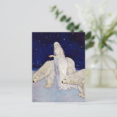 葉書：雪の少女 ポストカード (スタンド正面)