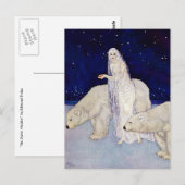 葉書：雪の少女 ポストカード (正面/裏面)