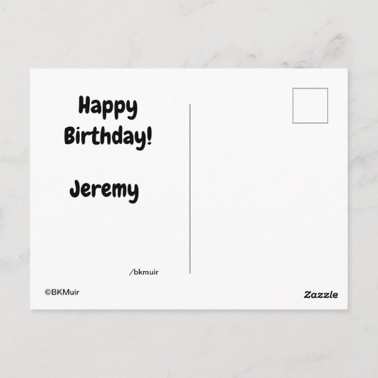 葉書 - 雲の上を飛行機が飛ぶ ポストカード (裏面)