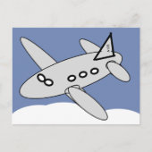 葉書 - 雲の上を飛行機が飛ぶ ポストカード (正面)