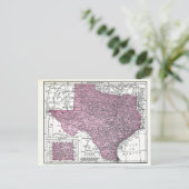 葉書:1921年テキサス州の地図 ポストカード (スタンド正面)