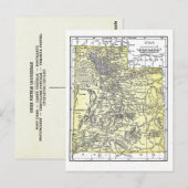 葉書: 1921年ユタの地図 ポストカード (正面/裏面)