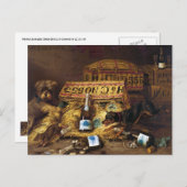 葉書：2匹の犬がネズミを追いかけるA.F.テイト ポストカード (正面/裏面)