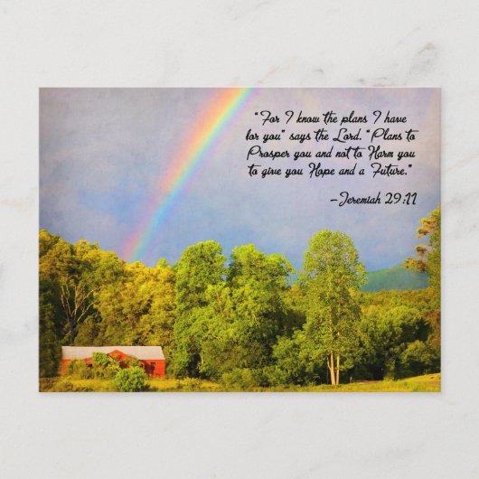 葉書 – Jeremiah 29:11私は計画を知っている… ポストカード (正面)