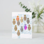 葉書 – Owl Family Tree ポストカード (スタンド正面)