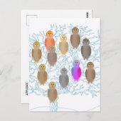 葉書 – Owl Family Tree ポストカード (正面/裏面)