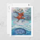 葉書 – Polar Bear & キツネ – あなたが寝ている間 ポストカード (正面/裏面)