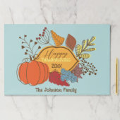 葉果実とカボチャ感謝祭ランチョンマット ペーパーパッド (インサイチュ)