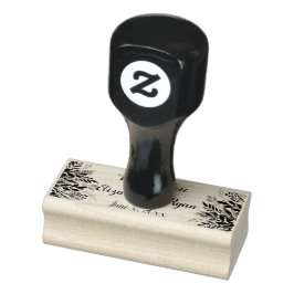 葉果実と花結婚感謝 ラバースタンプ