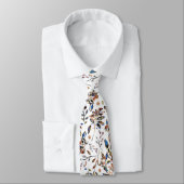 葉果実エレガント白ウォーターフローラ ネクタイ (タイ)