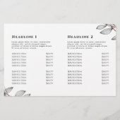 葉枠の2重折りパンフレット (裏面)