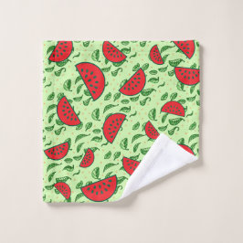 葉柄とスイカ ウォッシュタオル