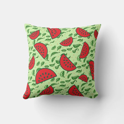 葉柄とスイカ クッション (裏面)