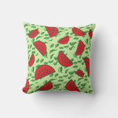 葉柄とスイカ クッション (正面)